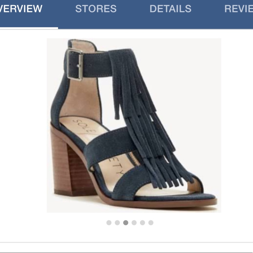 Sole Society Fringe Heeled Sandals